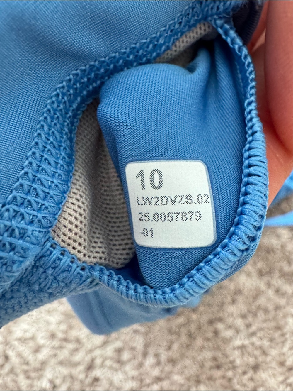Lululemon Wunder Train Strappy Racer Sports Bra A/B - Pool Party Blue Size 10 - Picture 6 of 6